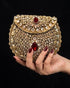 Round Kundan Clutch (Medium)
