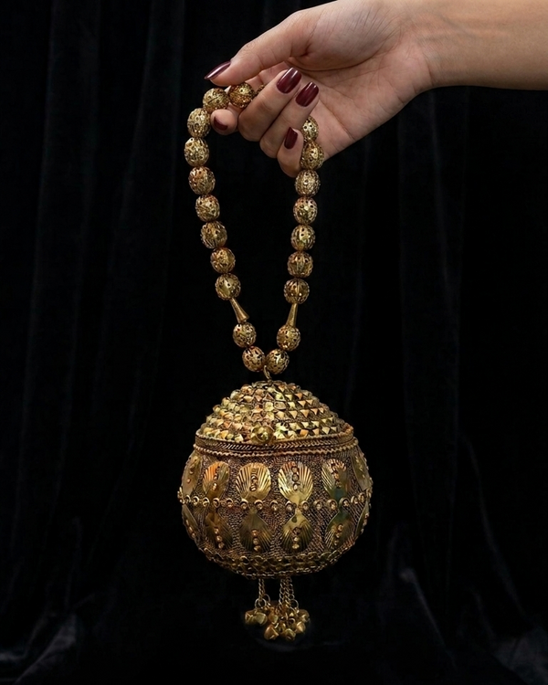 Round Potli Clutch - Medium