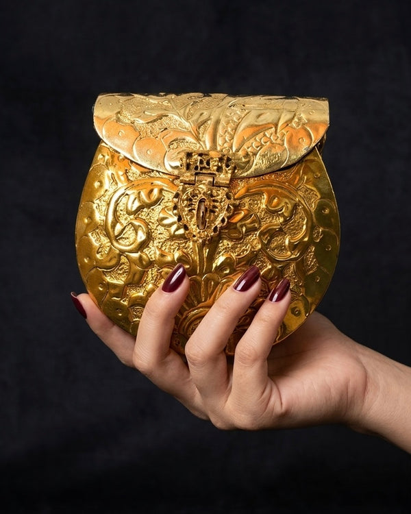 Oval Brass Clutch