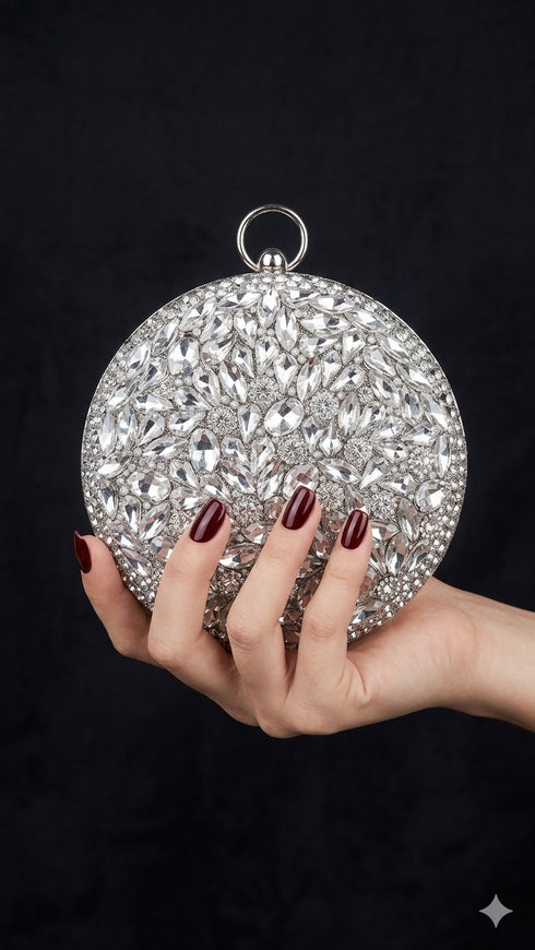 Round Studded Clutch