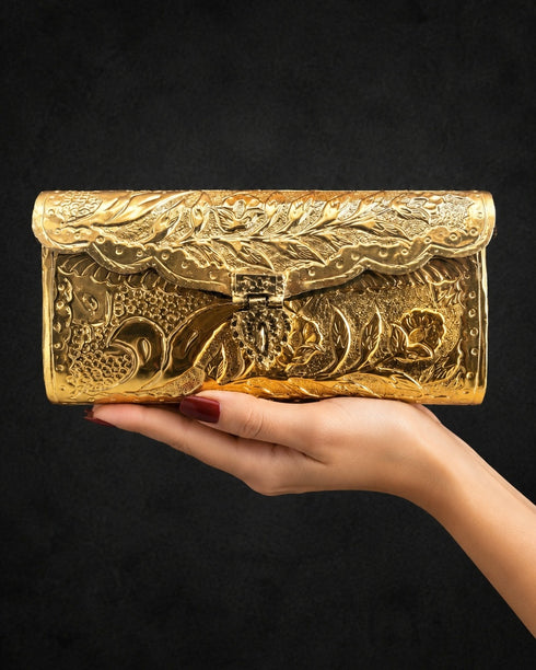 Rectangular Brass Clutch - Medium