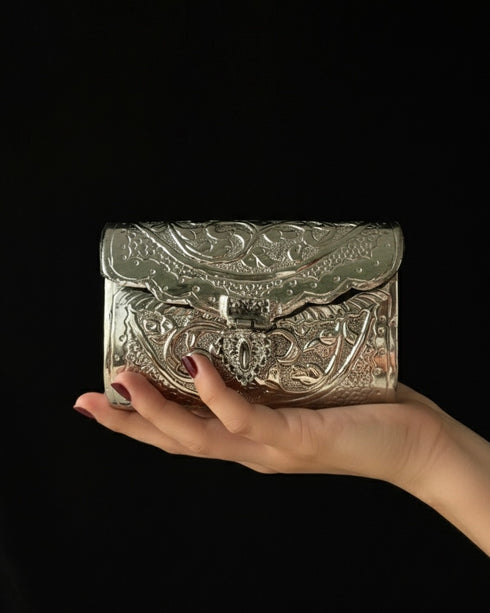Rectangular Metal Clutch - Small