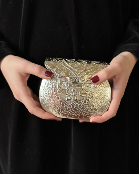 Hand-Crafted Brass Clutch