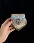 Heart Metal Brass Clutch - Small