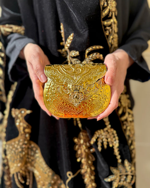 Hand-Crafted Brass Clutch