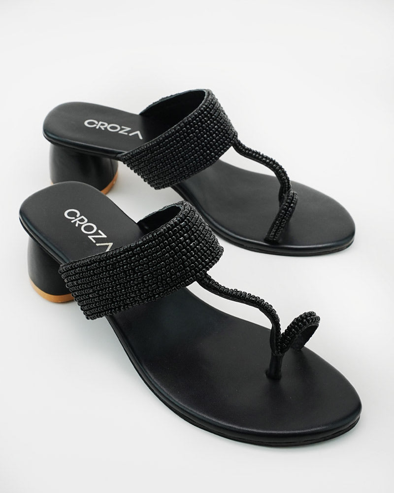 Beaded Block Heels â CROZA WEAR LTD