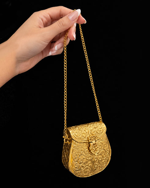 Mini Round Brass Clutch