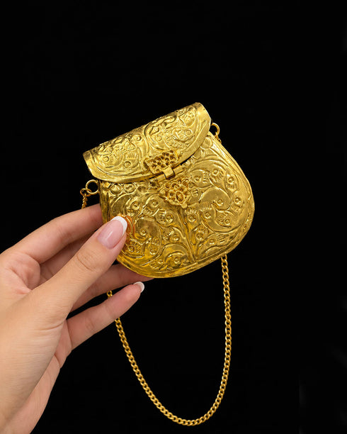 Mini Round Brass Clutch