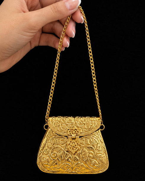 Mini Rectangle Brass Clutch