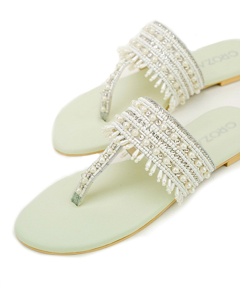 Pastel Green Handwork Flats