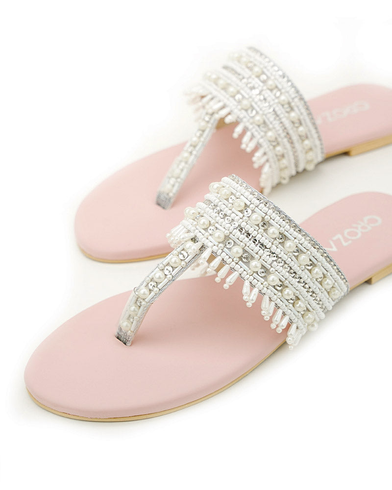 Pink Handwork Flats