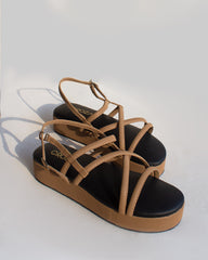 Brown Strappy Sandal Wedges