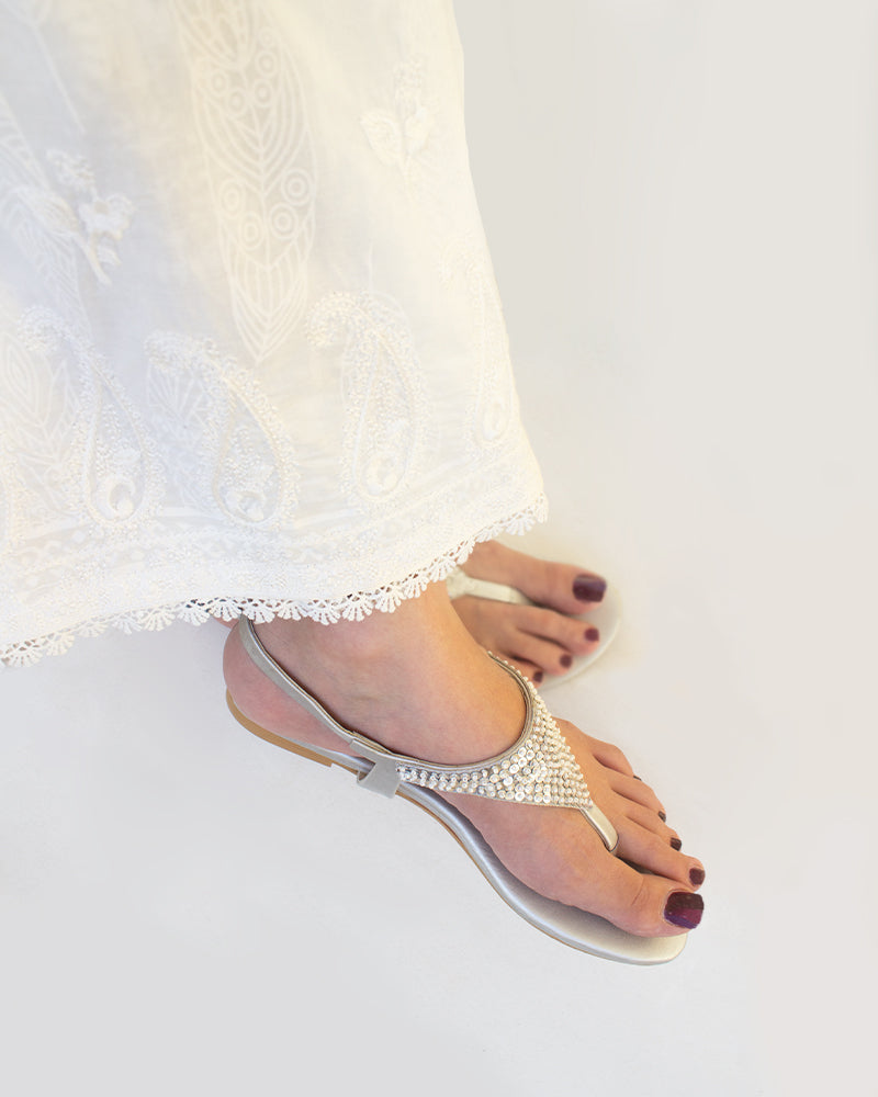Formal Silver Sandals